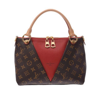 LOUIS VUITTON Monogram V Tote Bag Cerise Red Handbag